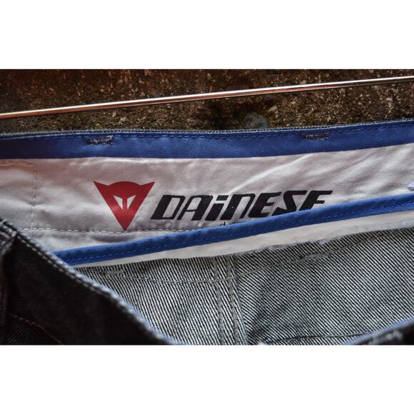 Dainese Slim Fit Motorcycle Denim Jeans Black/Charcoal Protective Riding Pants - Picture 4 of 4